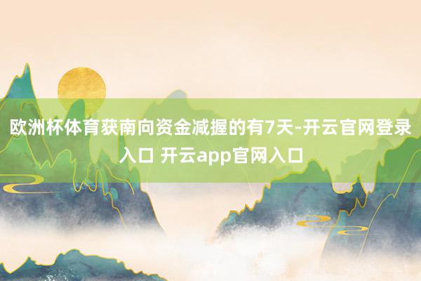 欧洲杯体育获南向资金减握的有7天-开云官网登录入口 开云app官网入口