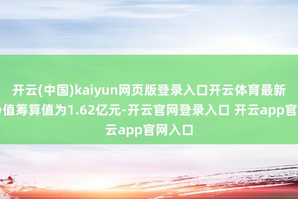 开云(中国)kaiyun网页版登录入口开云体育最新财富净值筹算值为1.62亿元-开云官网登录入口 开云app官网入口