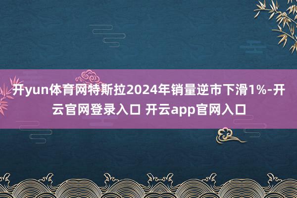 开yun体育网特斯拉2024年销量逆市下滑1%-开云官网登录入口 开云app官网入口